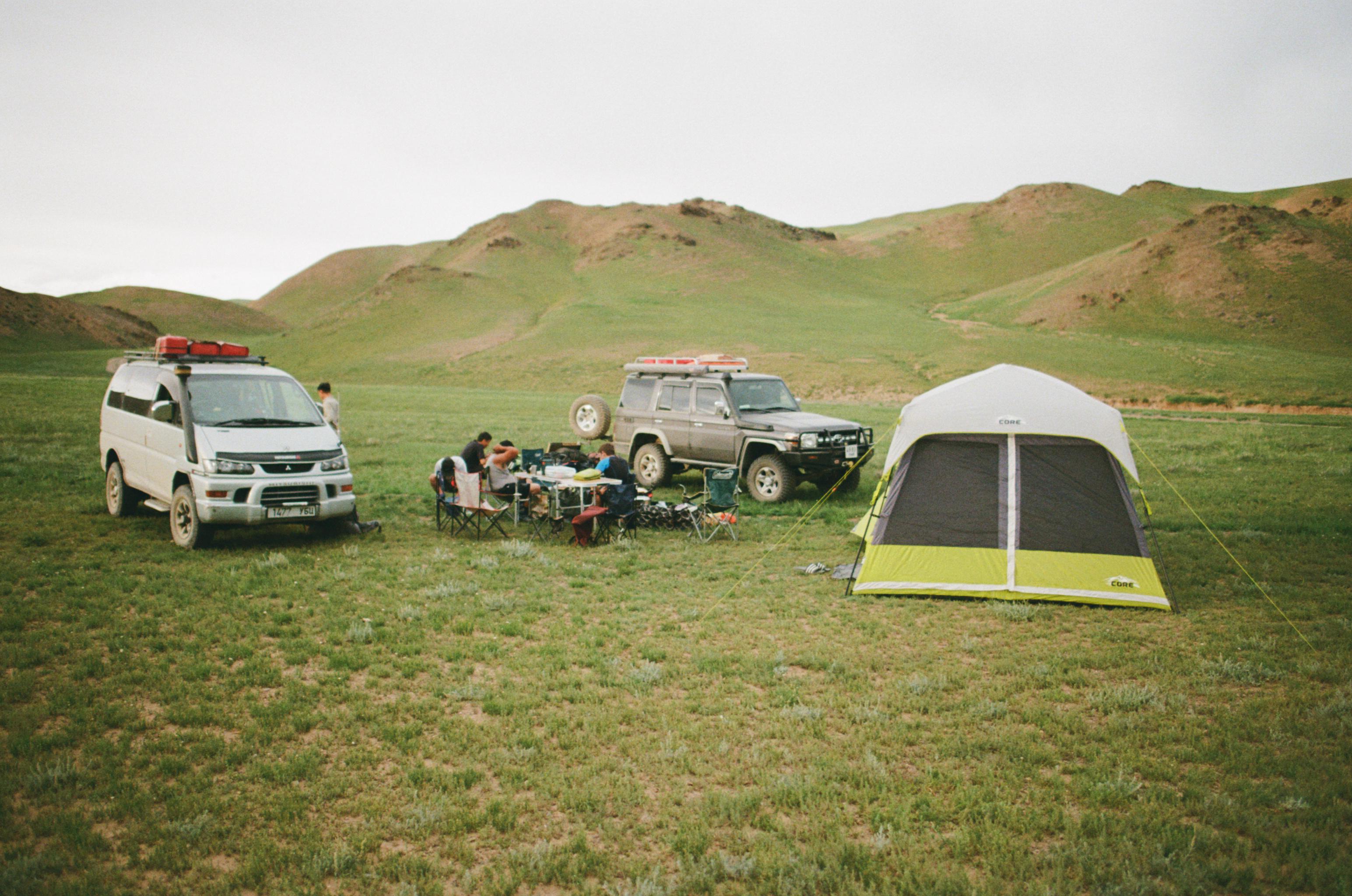 Camping in the nature in Mongolia