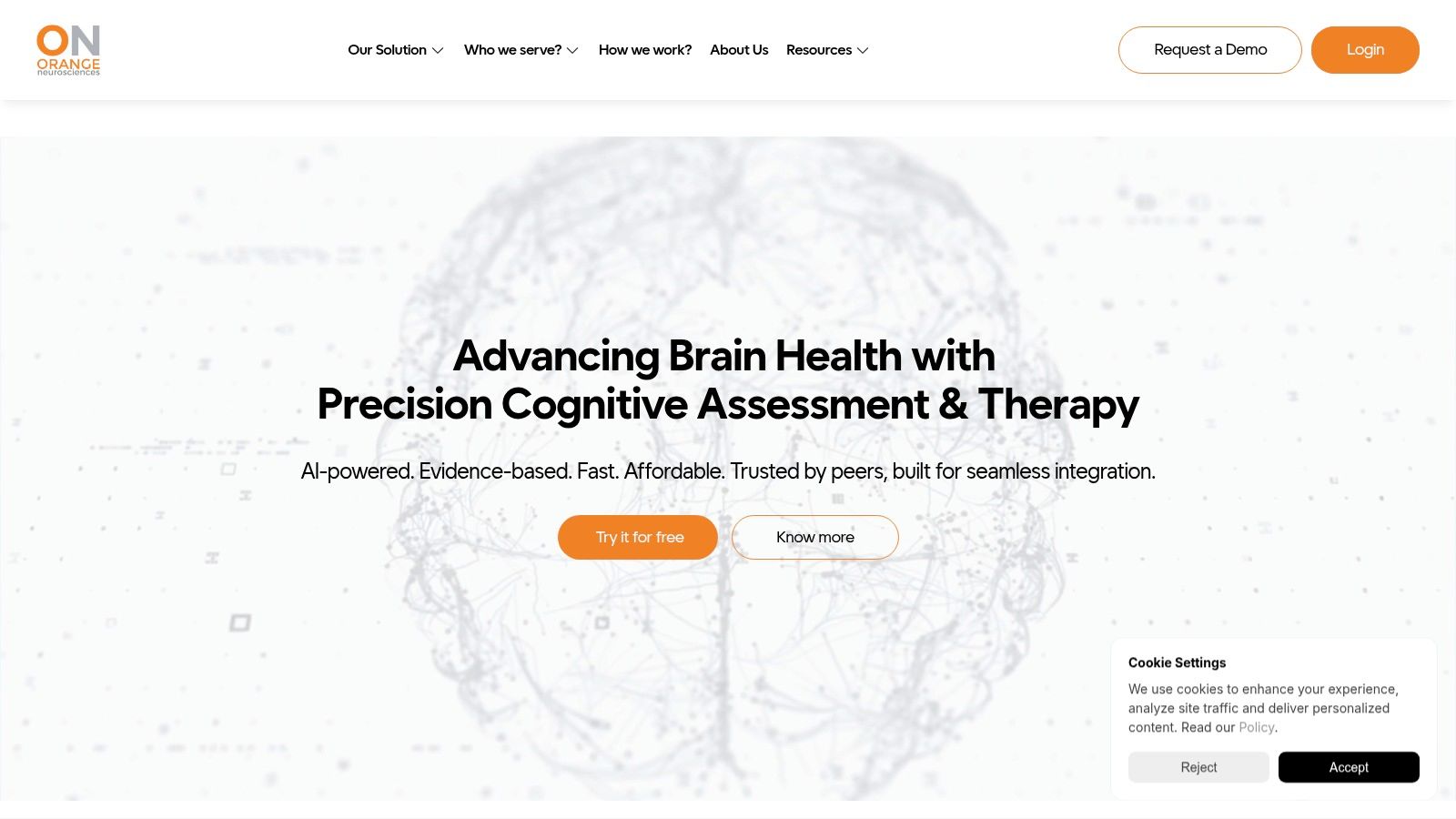 Screenshot from https://orangeneurosciences.ca
