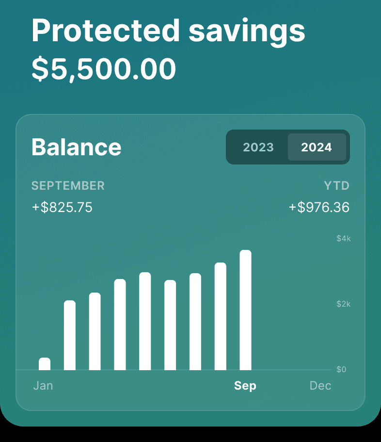 Monthly envelope balance chart