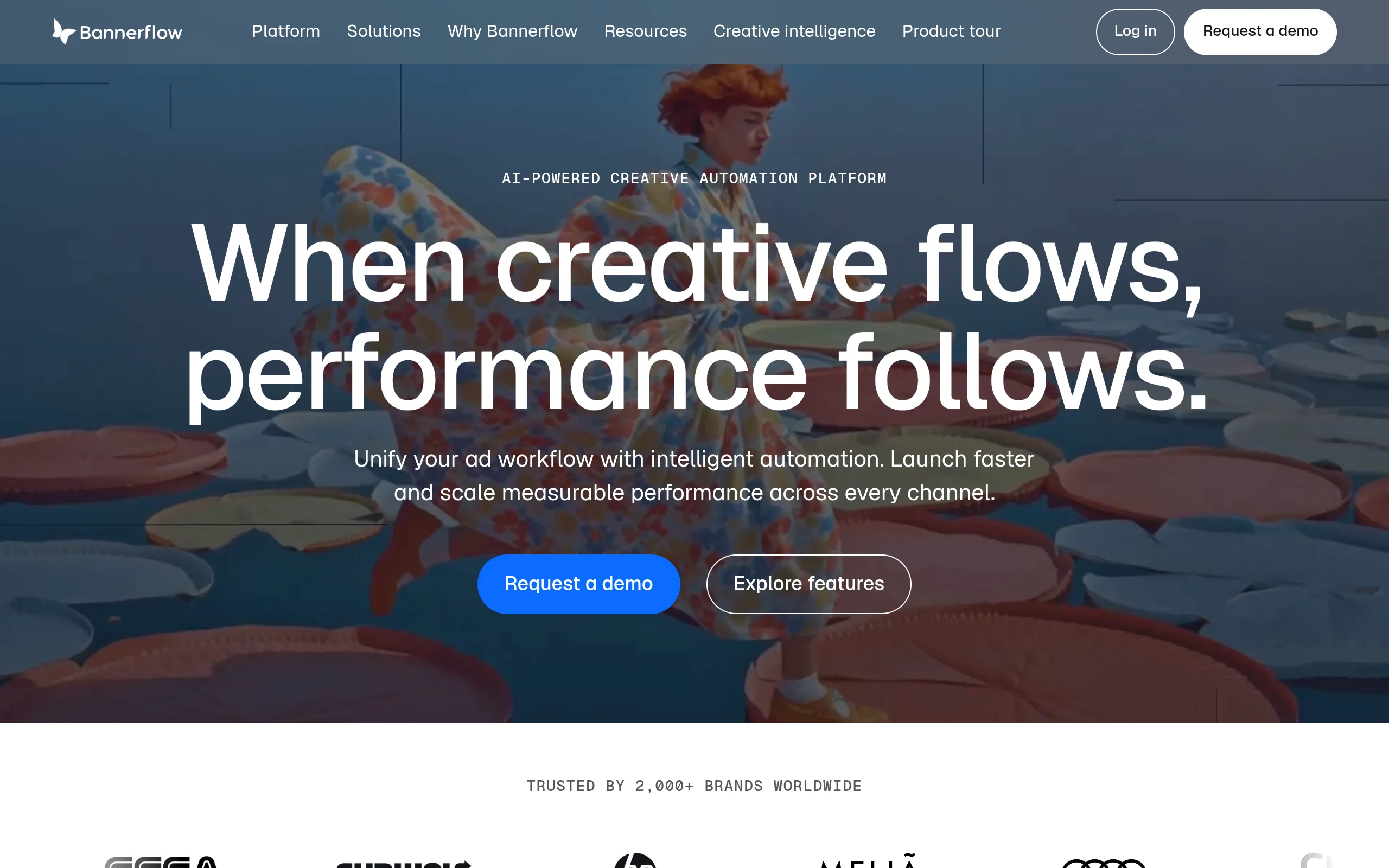 Bannerflow homepage screenshot