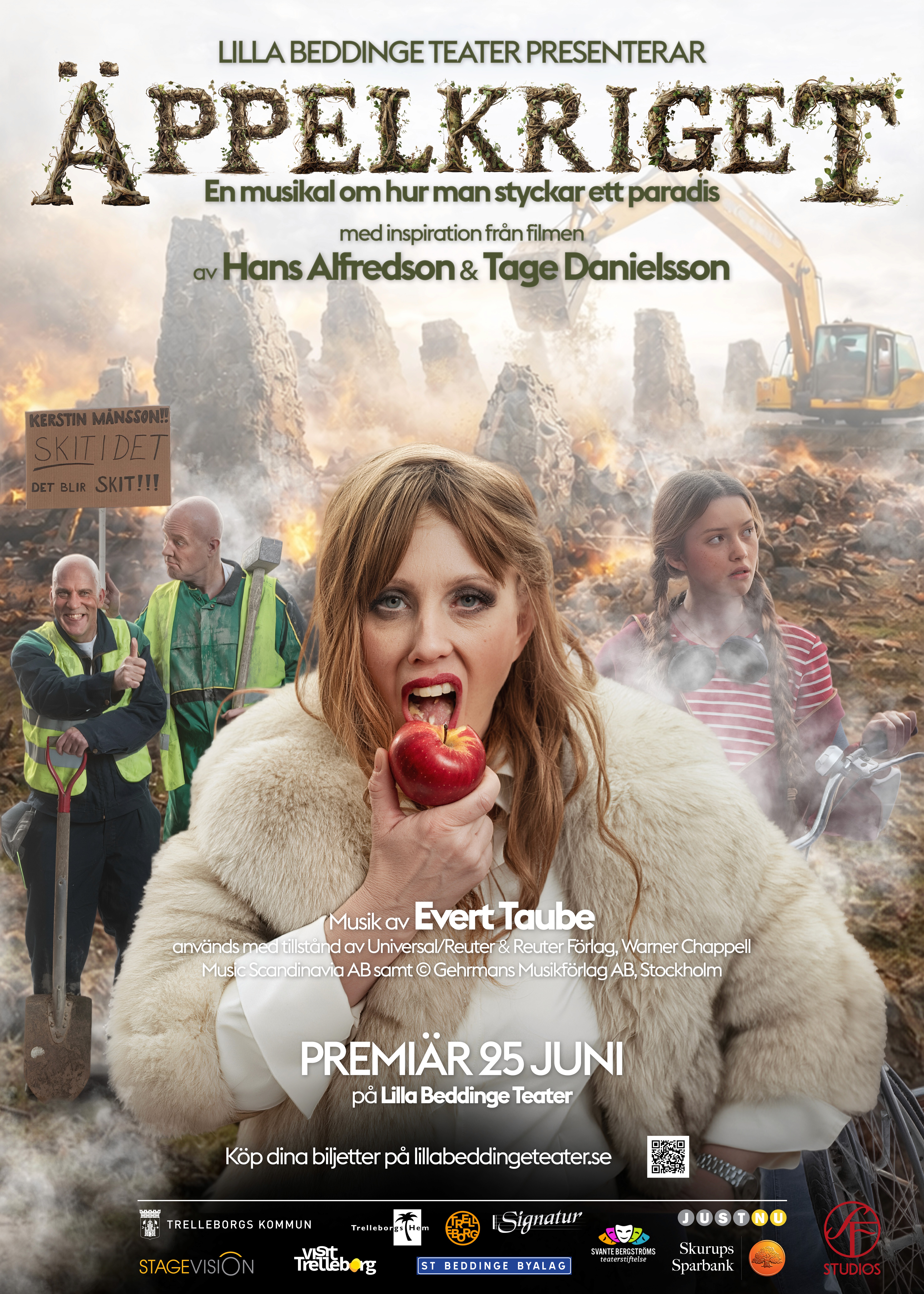 Hasse & Tages legendariska komedi möter Evert Taubes tidlösa visskatt i en musikalisk upplevelse fylld av skratt, mäktiga ensemblenummer och innerliga scener. Berättelsen om Änglamark, en idyllisk bygd hotad av girighetens framfart, blir till en musikalisk saga om naturens urkraft, vårt mänskliga behov av gemenskap och okuvlig framtidstro.
Finansmannen Volkswagner anländer till Änglamark med storslagna planer. Med sig har han politiker, pr-konsulter, lokala makthavare och en stab av effektiva underhuggare. Allt verkar redan avgjort. I musikalversionen behålls filmens älskade handling, men med moderna blinkningar till vår samtid. Det är lika aktuellt nu som då – och lika roligt!