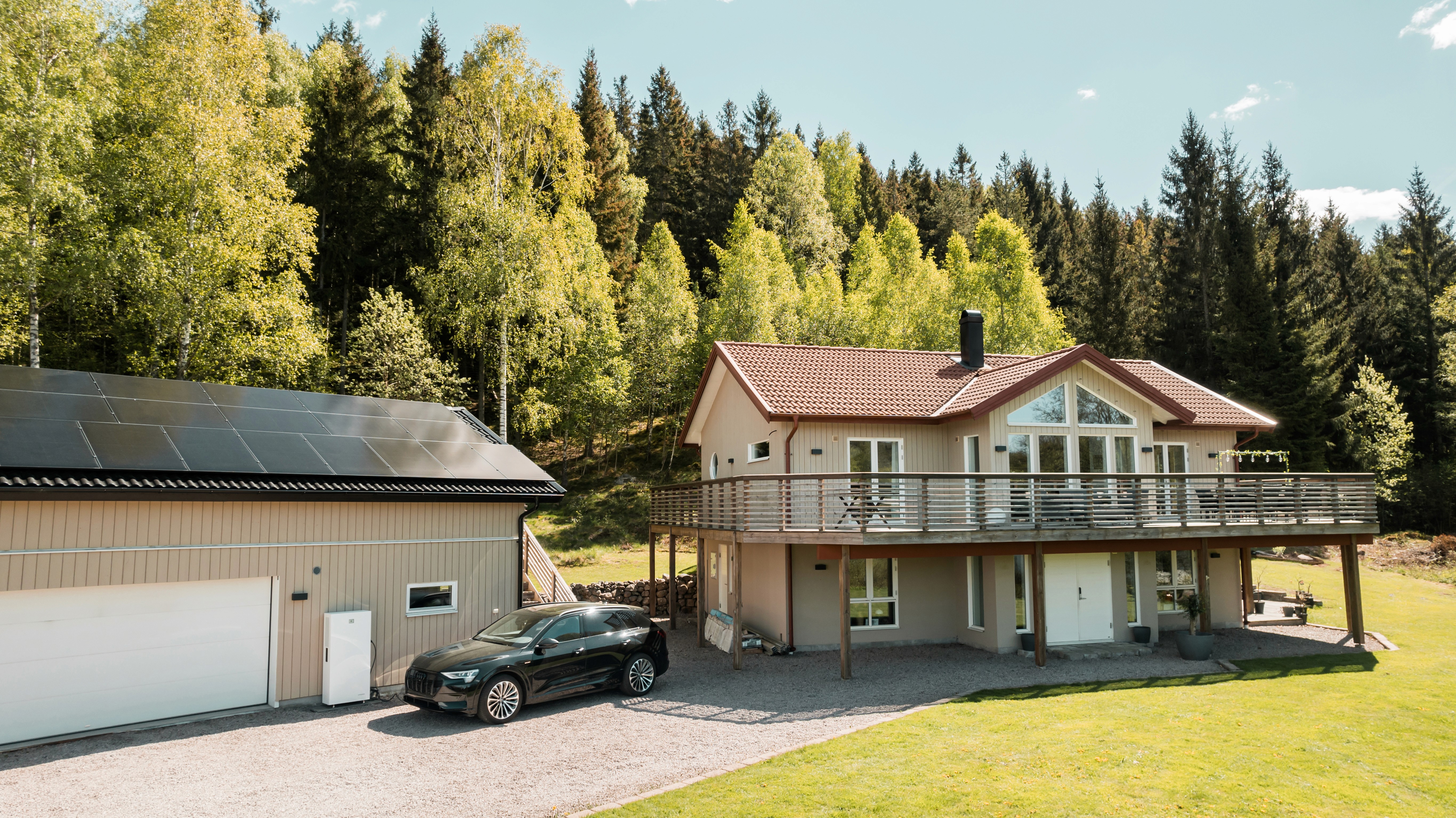Solpaneler på tak