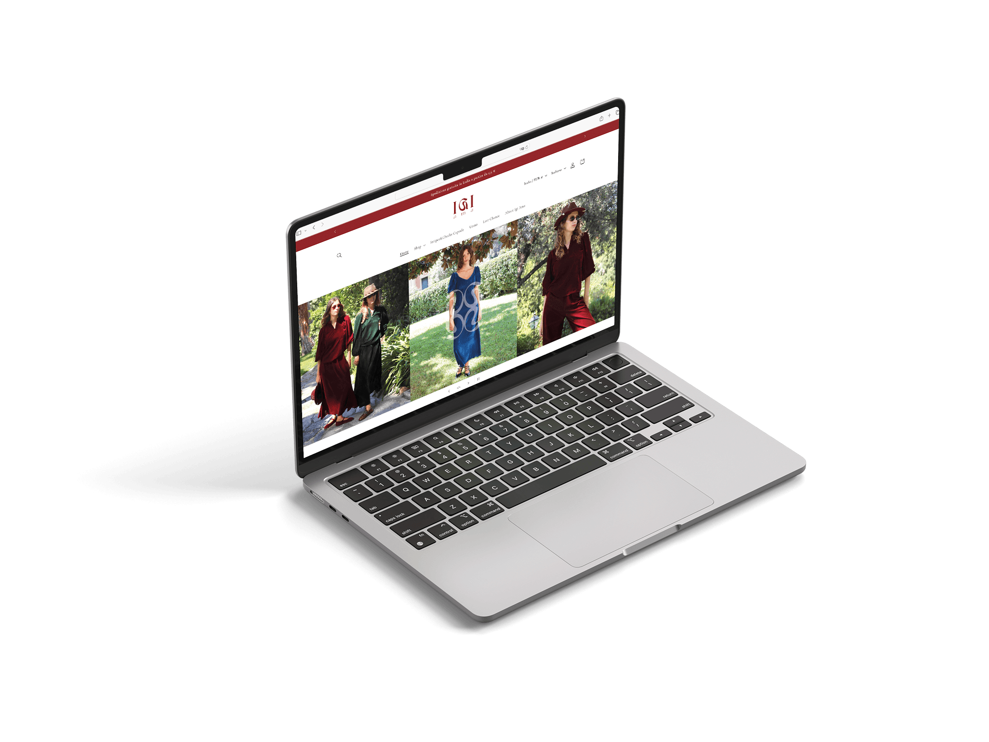 E-commerce di IGI AMA realizzato da Aura Studio, agenzia di comunicazione di Genova: design su Shopify, struttura intuitiva, identità visiva coordinata e un’esperienza online pensata per valorizzare lo stile giovane e indie del brand.