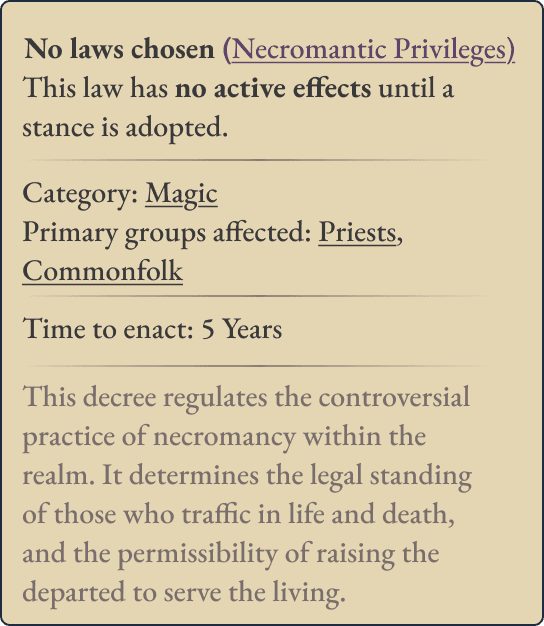 Law · before selection