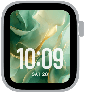 emerald afterglow Apple Watch face preview 1 featuring abstract, gradient, modern, and st patricks day.