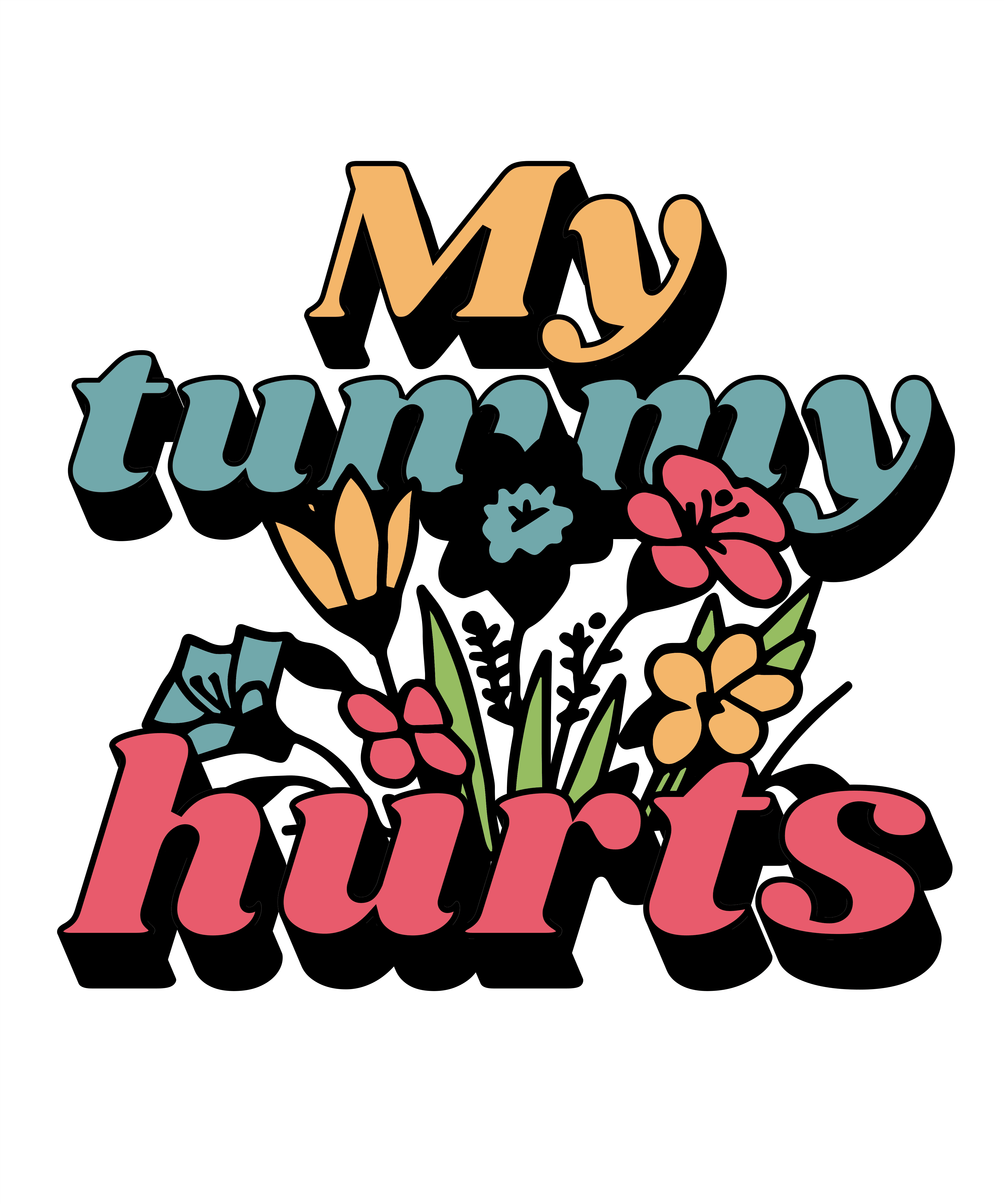 diseño de camiseta de flor abstracta