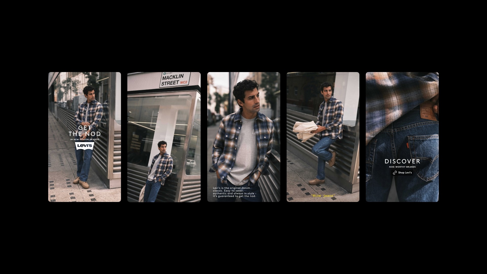 Streetside billboard with flyposters of the Batch.Works brand and illustrations