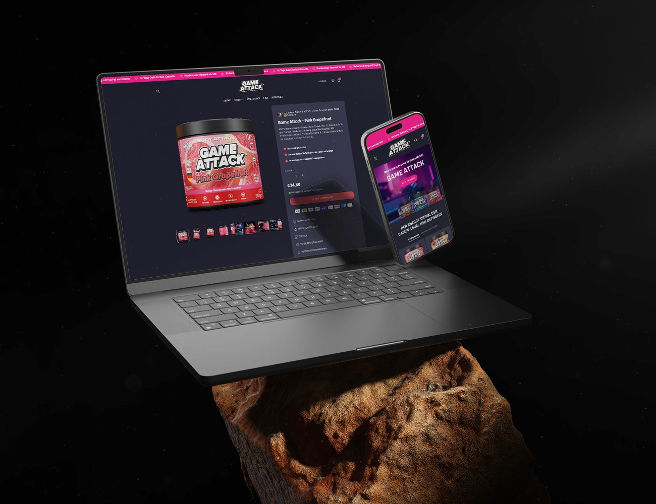 bythiede. Game Attack Shopify Design