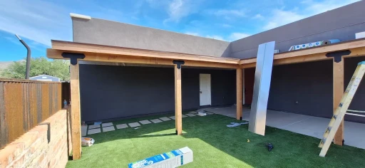 Finished covered patio in Tucson