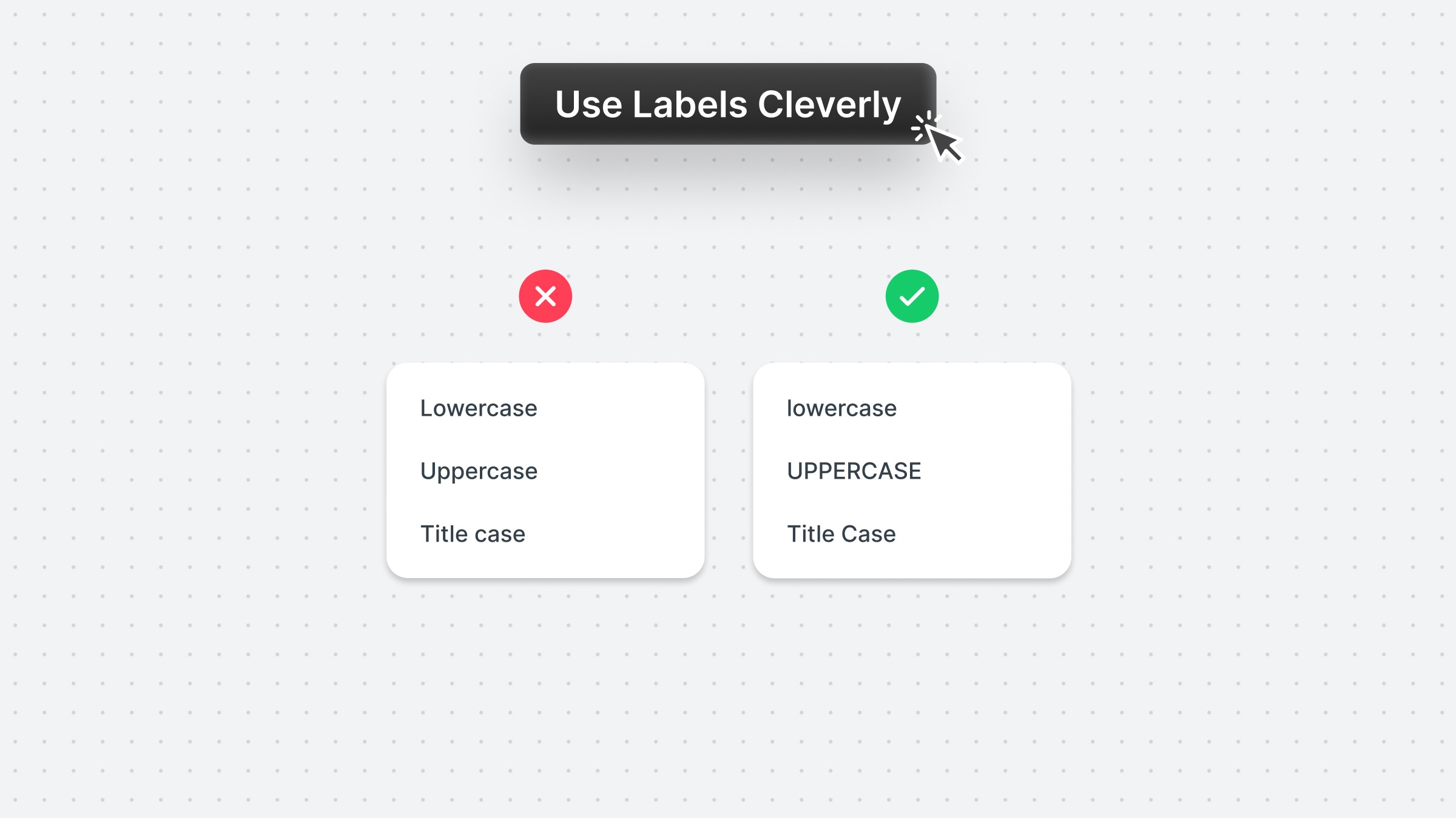 Use Labels Cleverly 1