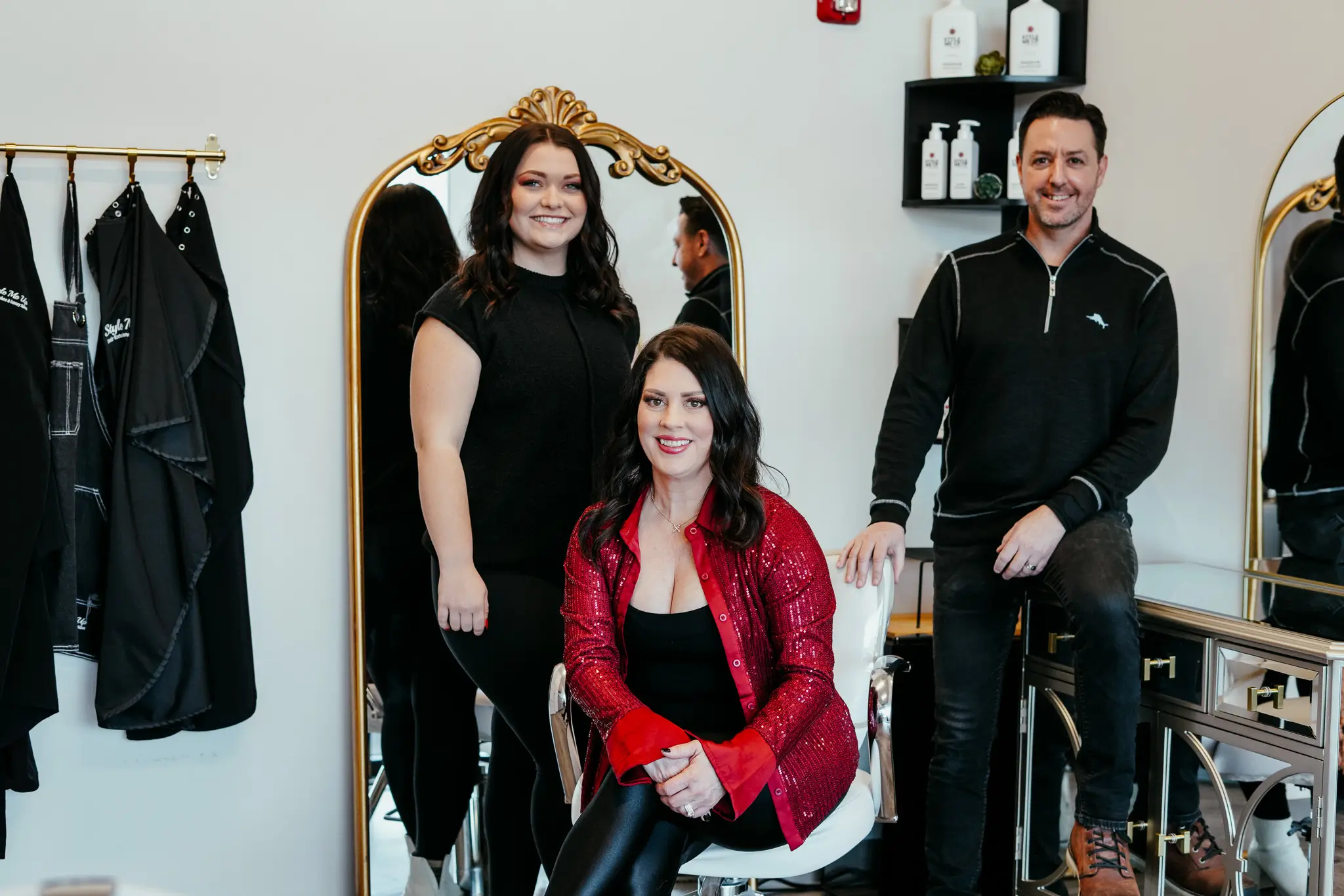 An image of the Style Me Up team posing in the salon.