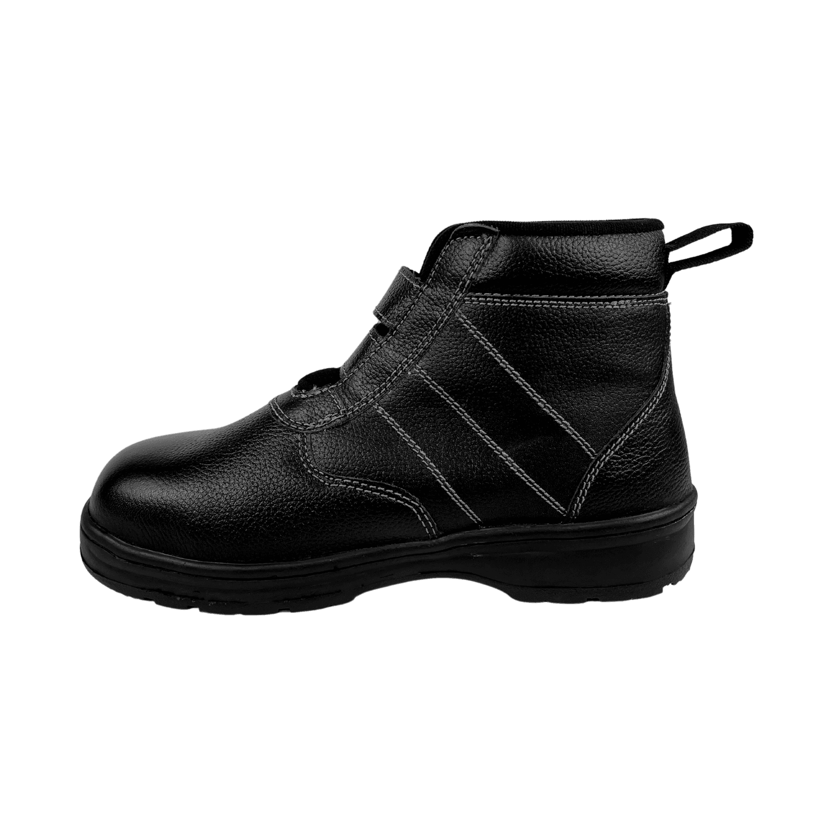 Left side view of Velcro Mid Cut safety shoes