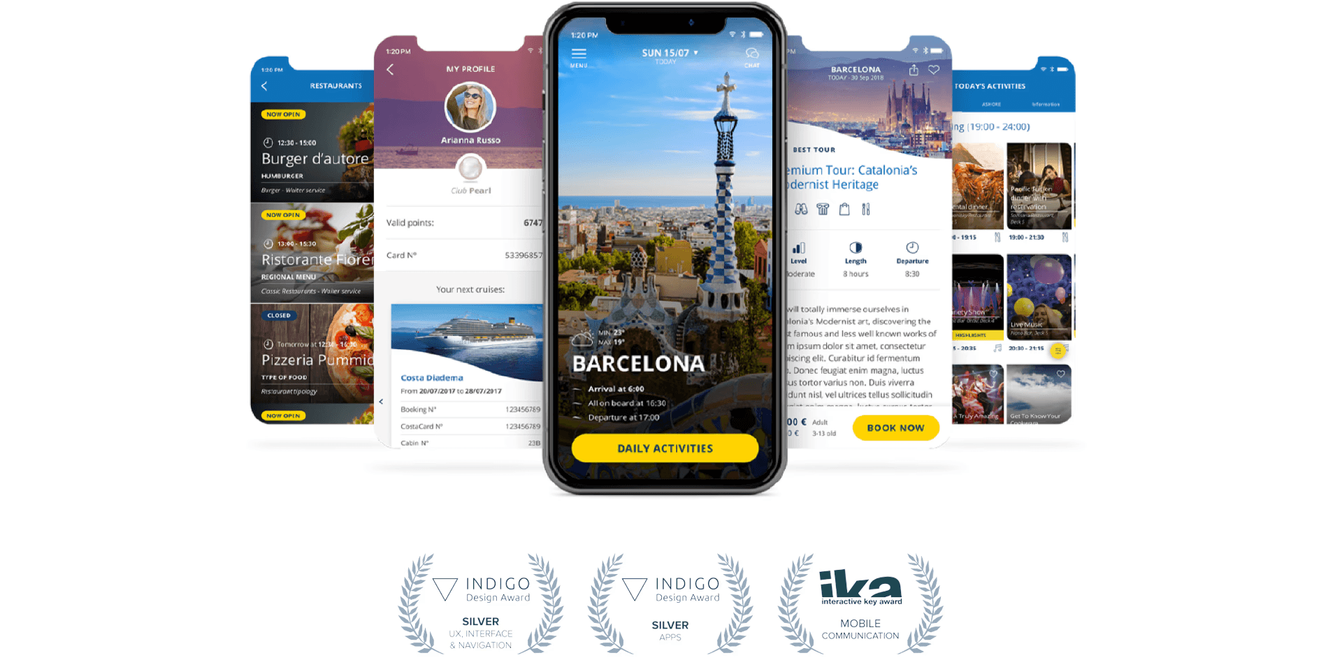 L'app è stata premiata con: Indigo Design Award (Silver UX interface & navigation e Silver Apps) e Interactive Key Award (mobile communication)
