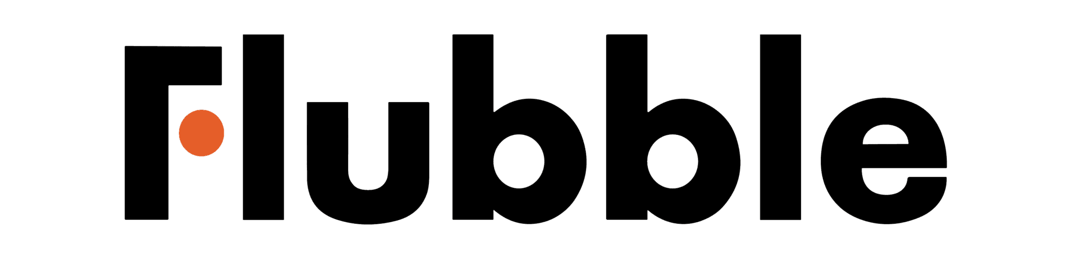 Flubble siyah logo