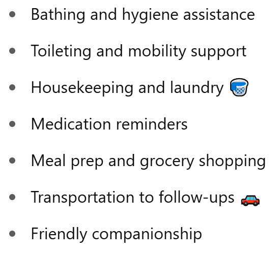 What Home Care Can Provide: