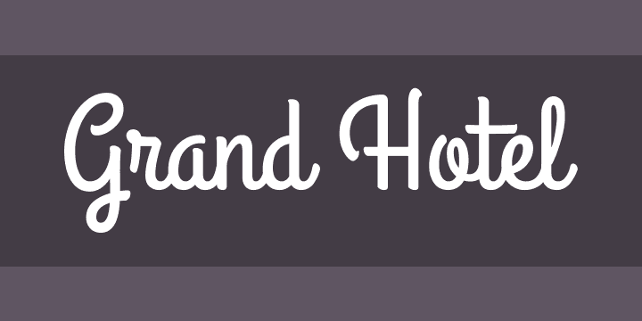 Grand Hotel script font