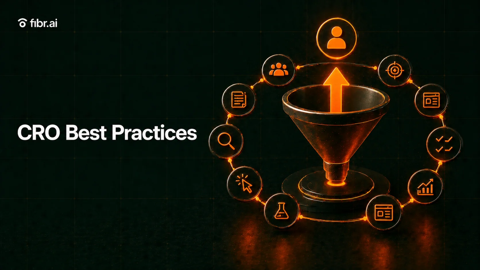 CRO best practices visualization showing modular blocks assembling into a unified system with an upward growth path, representing structured optimization and scalable conversion improvement.