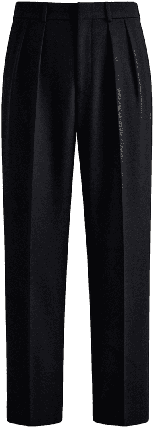 Pleated wool trousers