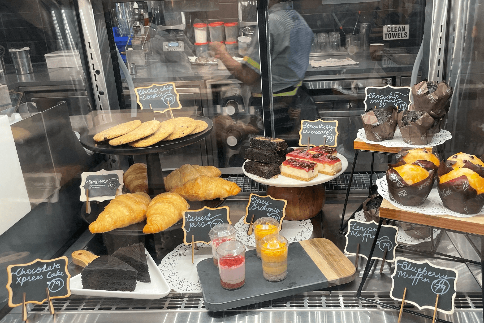 bakery items display for McCafé