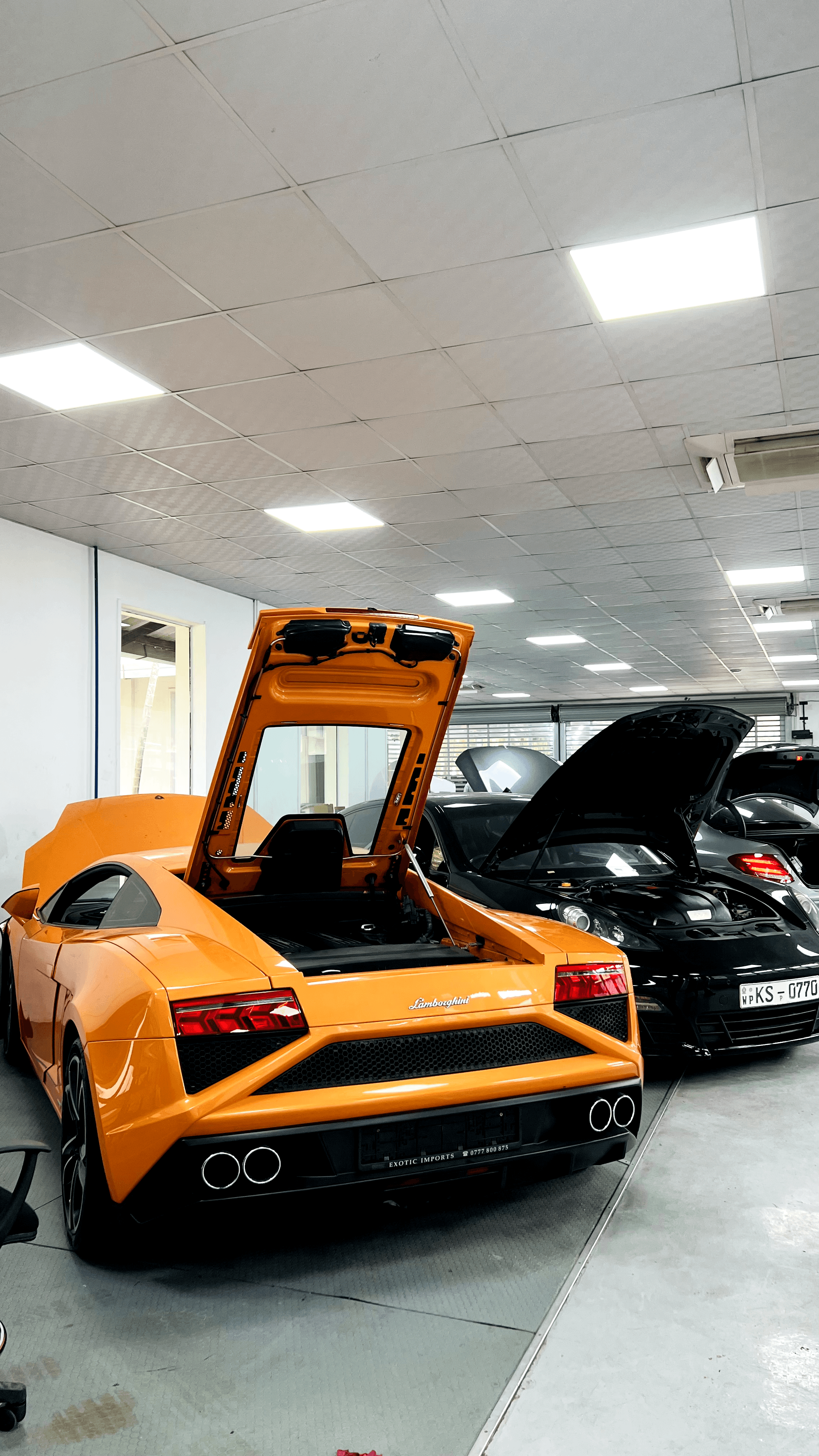 Car parked at the showroom