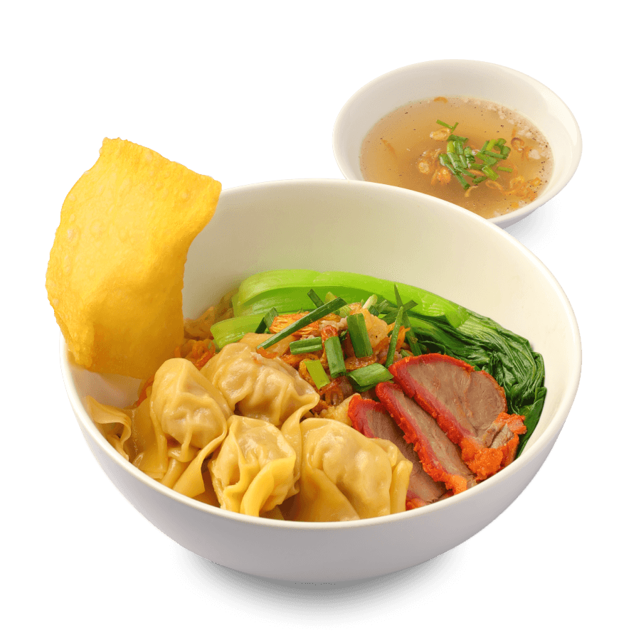 Mì trộn hoành thánh xá xíu Buôn Ma Thuột