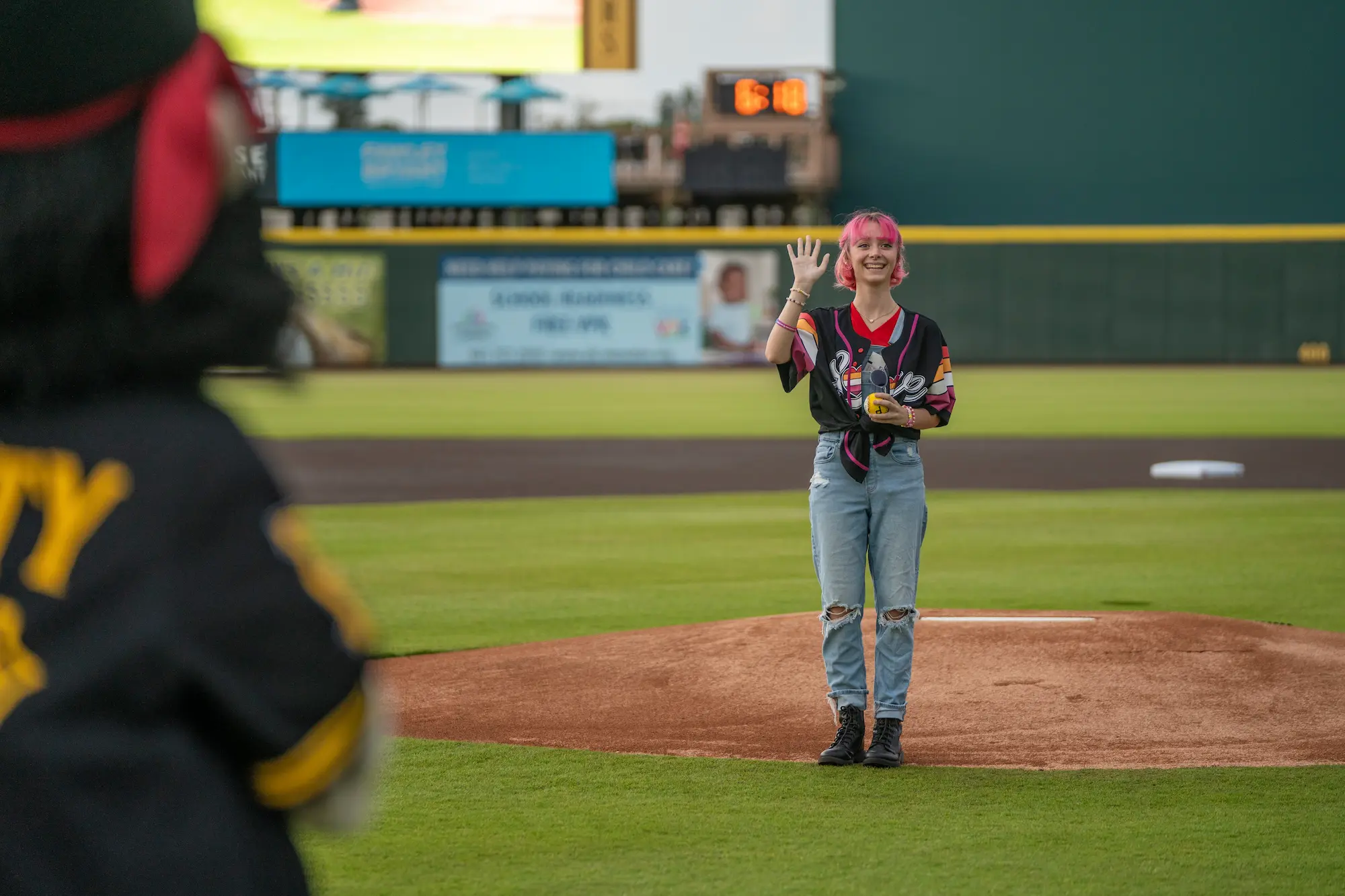 girl on a baseball pitchers mound bradenton