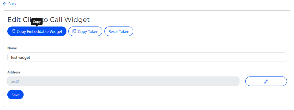 embed click to call button
