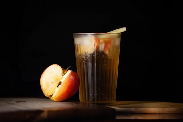 Glass of raw apple cider vinegar