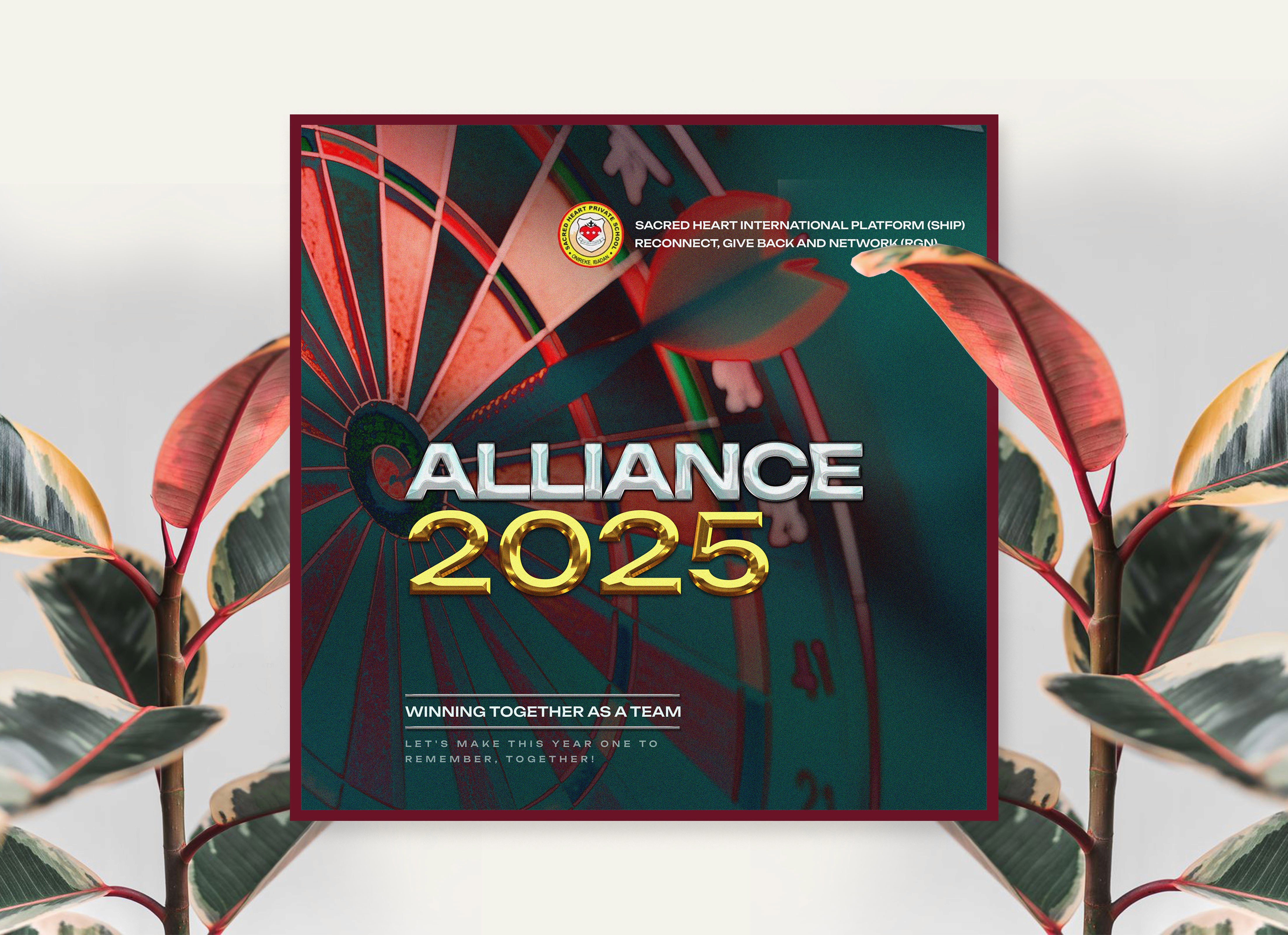 Flyer design for Alliance 2025 conference, utilizing modern layout and bold graphics.