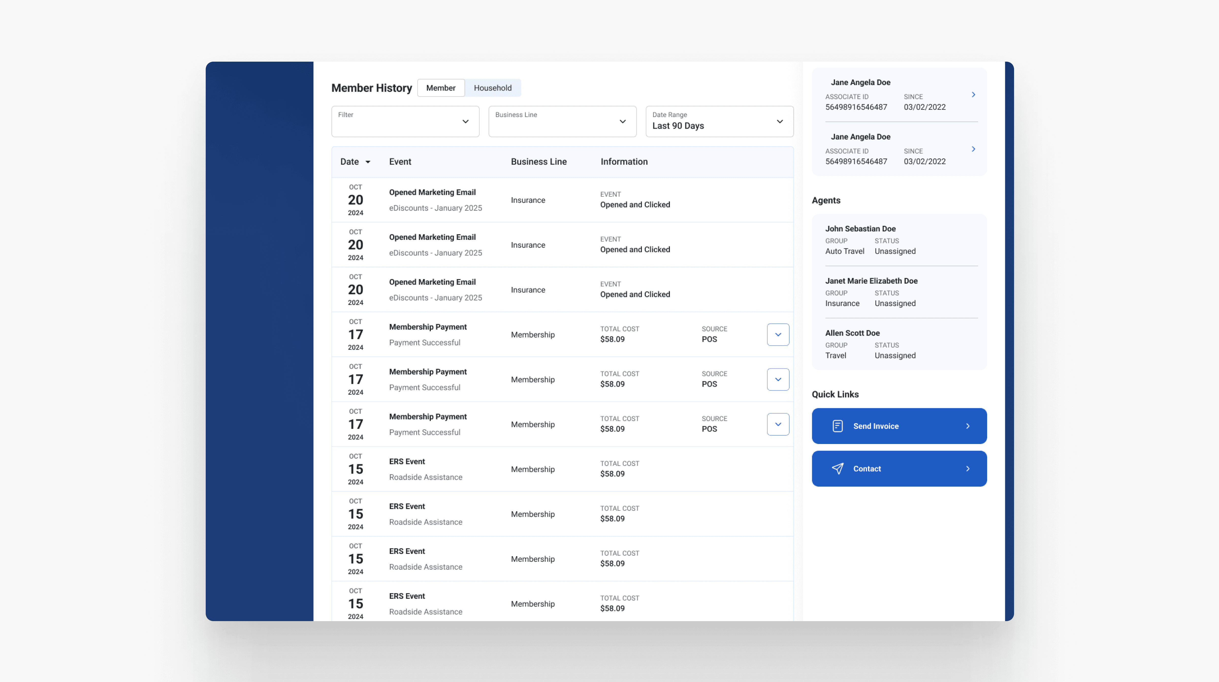Tablet showing Bloomy UI