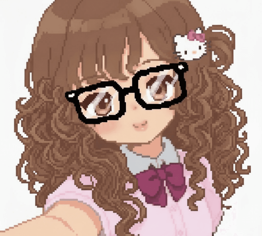 A young girl smiling