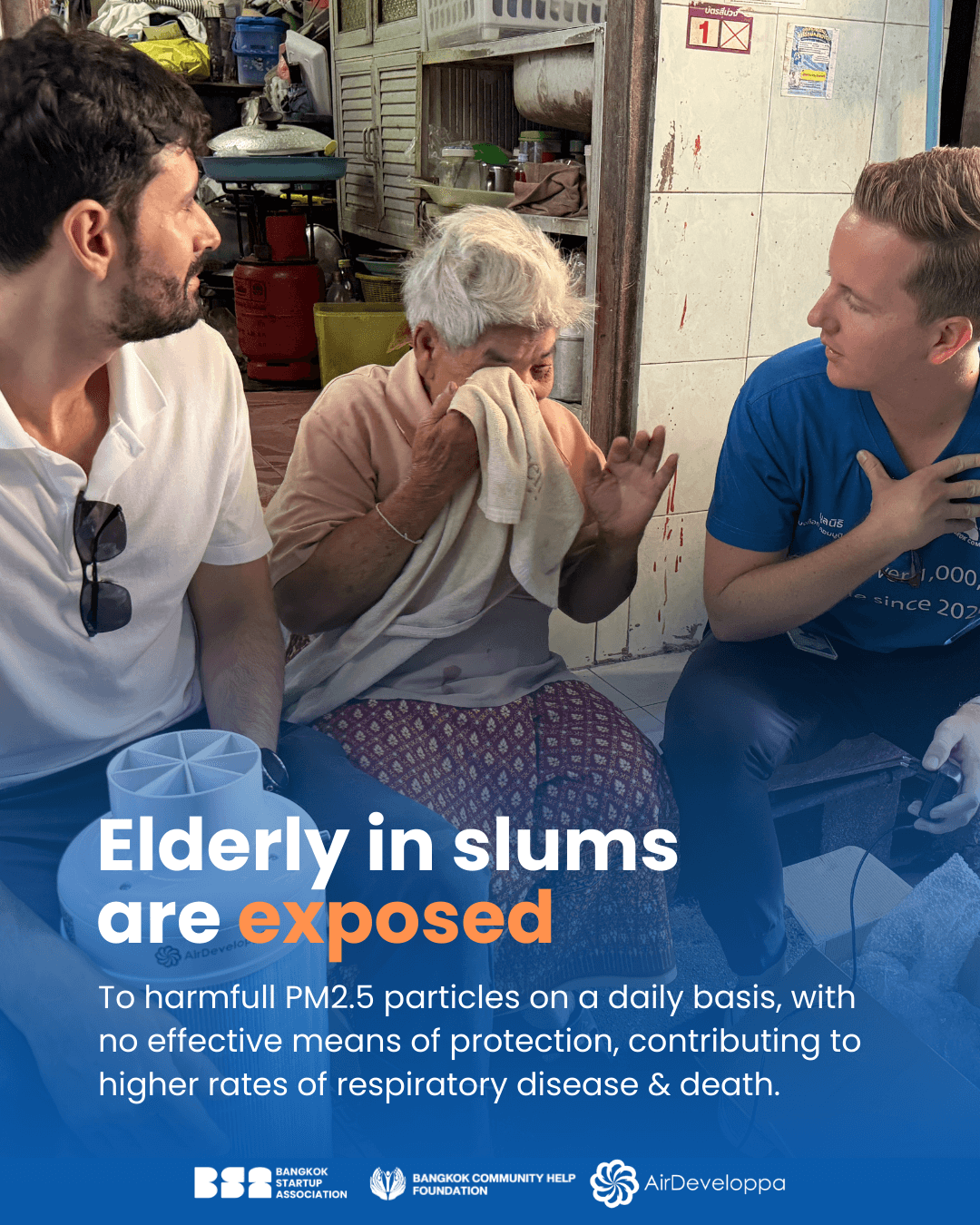 a group of people in a room