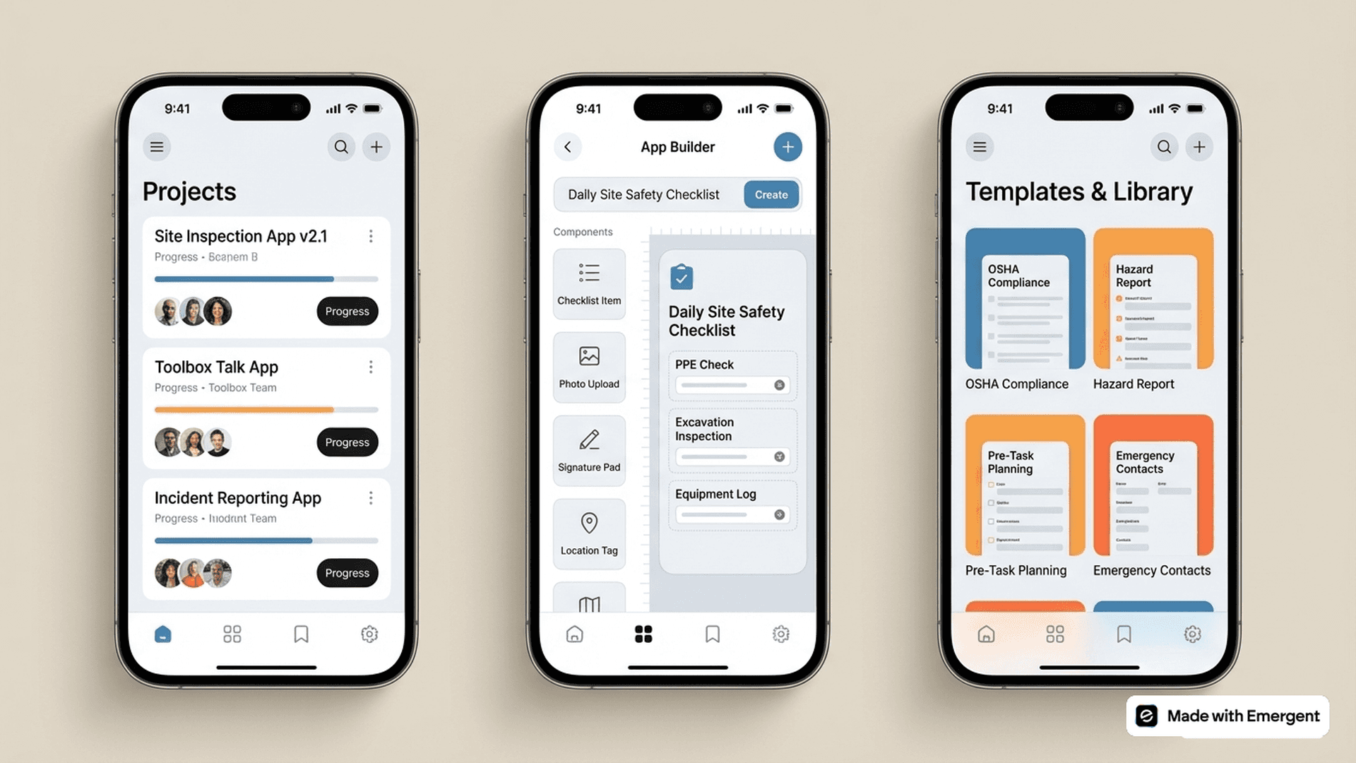 Construction Safety App Made With Emergent
