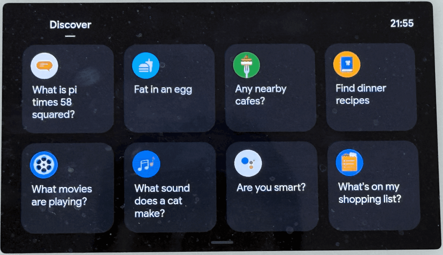 Google nest hub 2nd gen UI