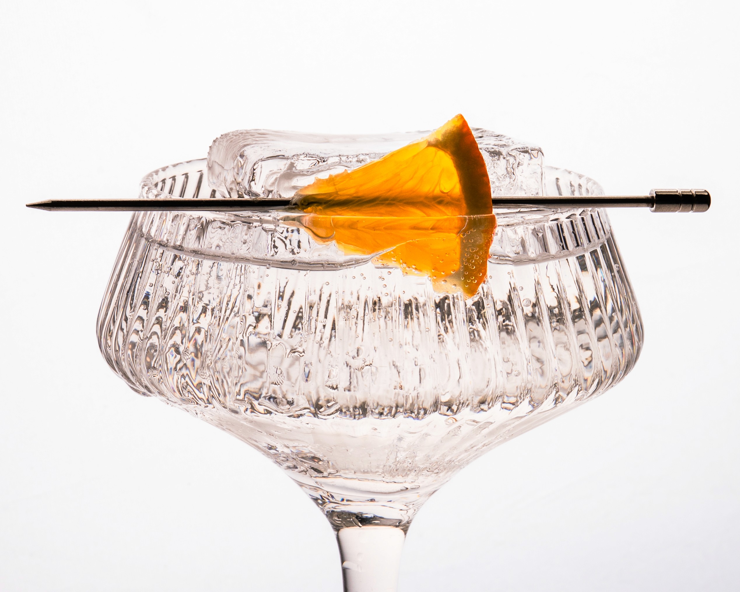 Artistic portrait with red and blue lighting creating a dramatic effect