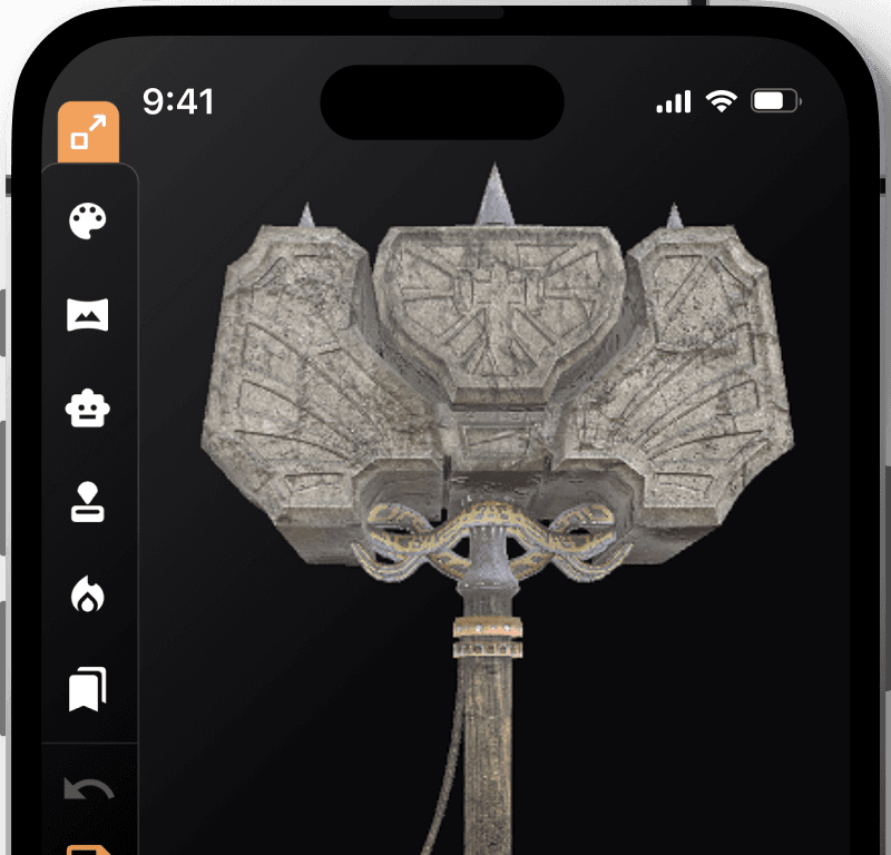 Mobile phone with 3D WarHammer