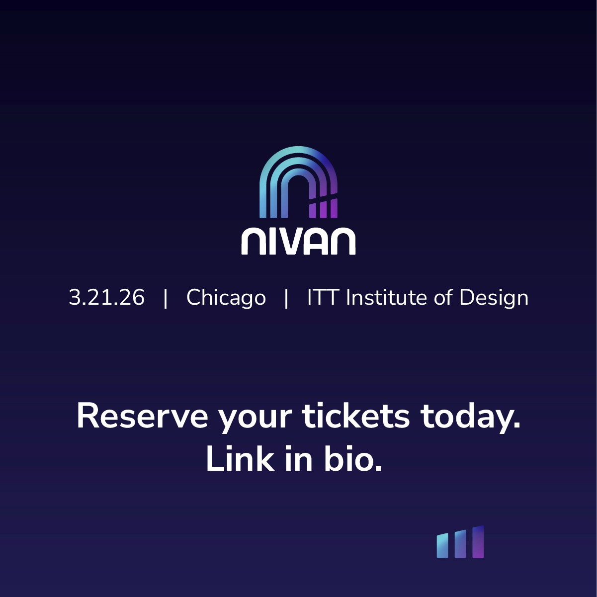 8 variations of nivan logos that includes stacked, horizontal, color, and reverse logos