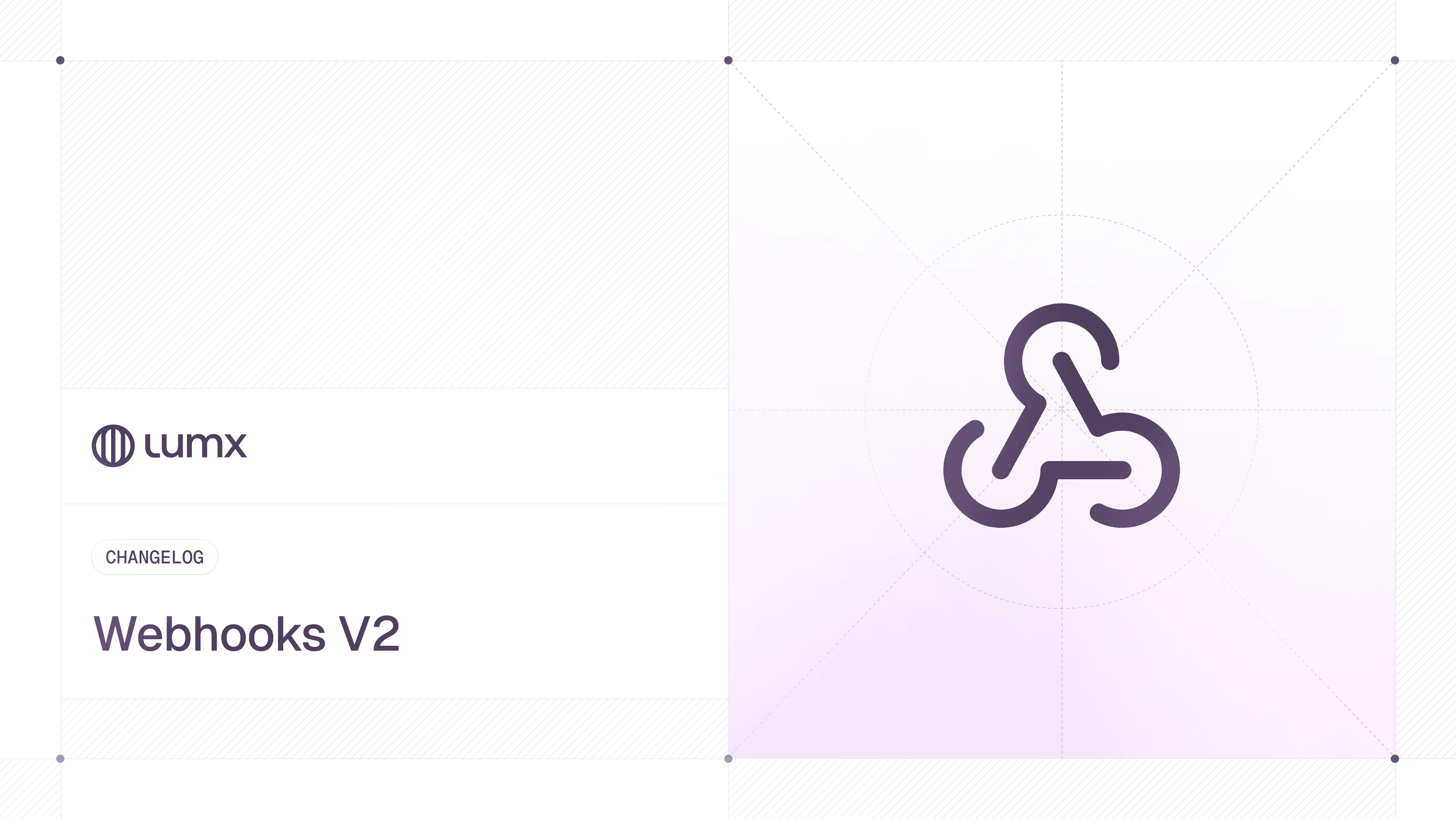 Abstract changelog cover for Webhooks V2