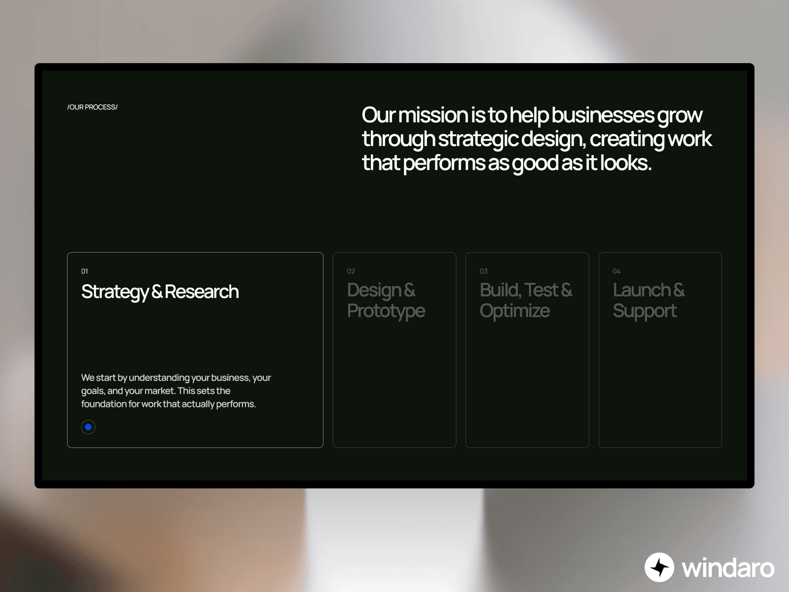 Opus digital agency Framer template homepage preview