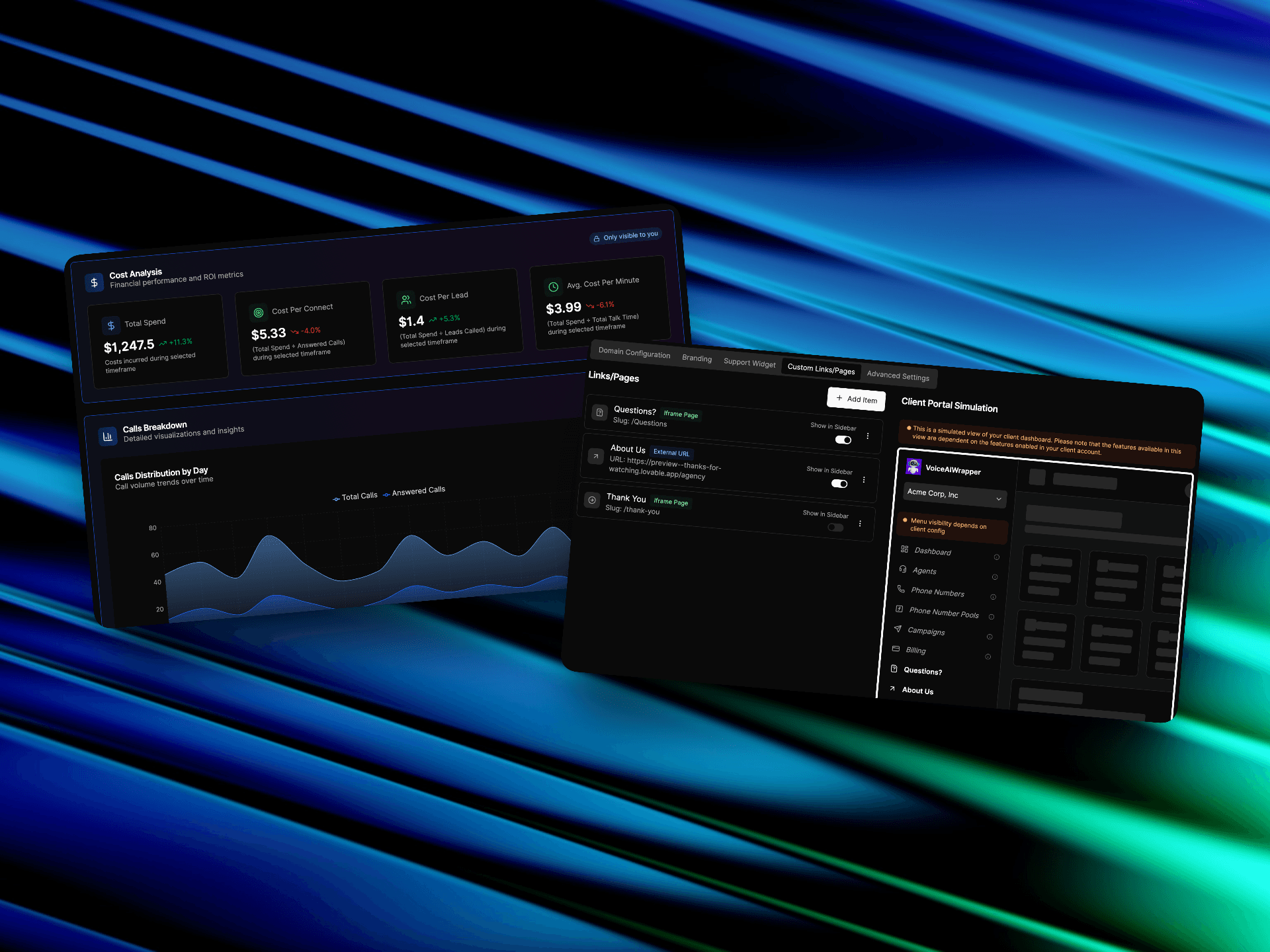 Complete HIPAA-compliant voice AI solution for healthcare agencies VoiceAIWrapper with cost tracking and analytics dashboard | VoiceAIWrapper