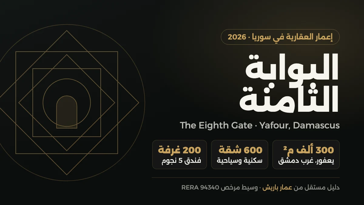 مشروع البوابة الثامنة من إعمار في يعفور 2026: ماذا يضم، وهل بدأ البيع؟