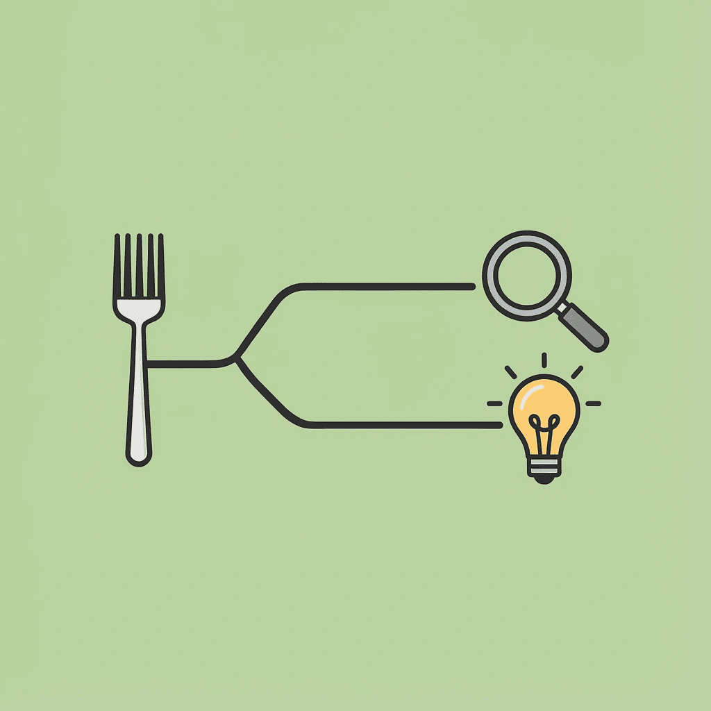 Split path diagram showing one path leading to crowded, oversaturated scholarships and another path to better individual opportunities