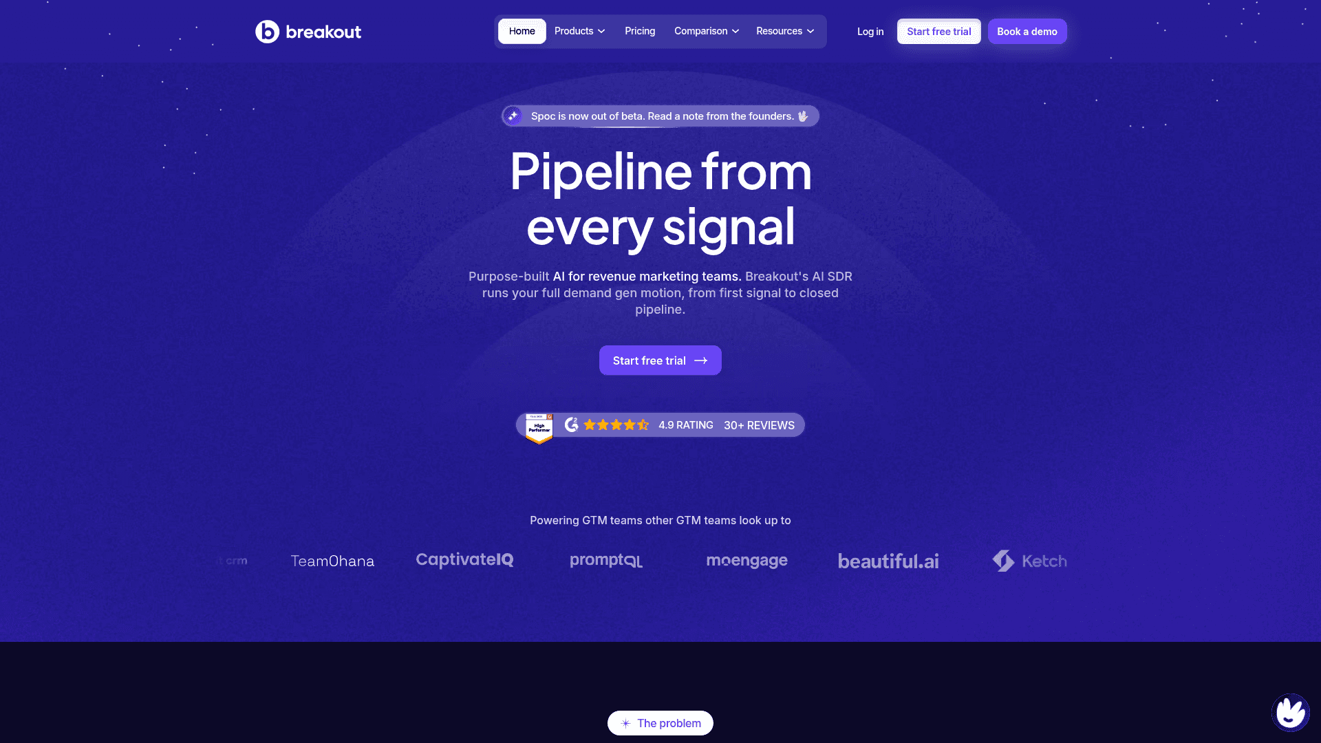 Screenshot of https://getbreakout.ai