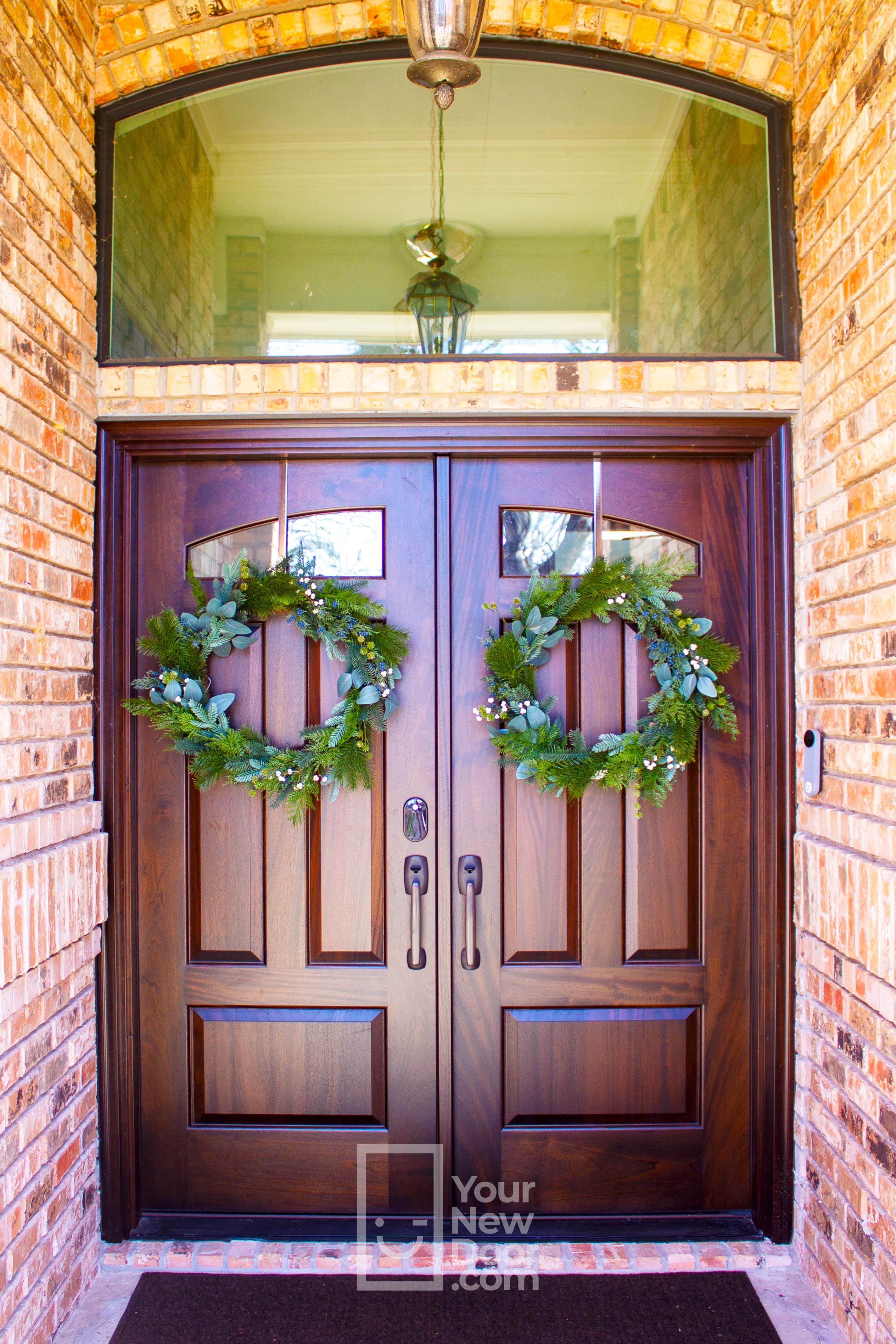 wood double doors in dallas, texas