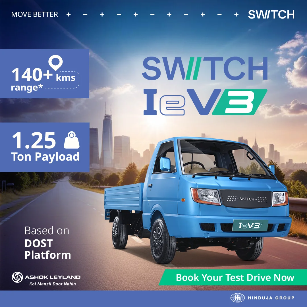 Switch iV3 commercial electric vehicle for last mile logistics