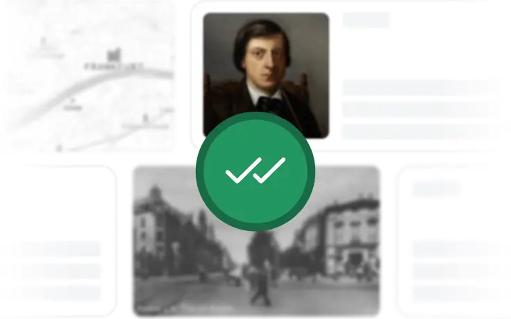 Schaubild für "Geprüfte Informationen", zwei grüne Haken