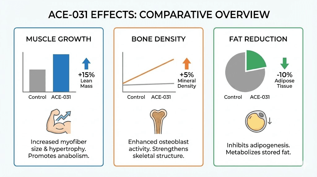ACE-031 peptide effects on muscle bone density and fat metabolism
