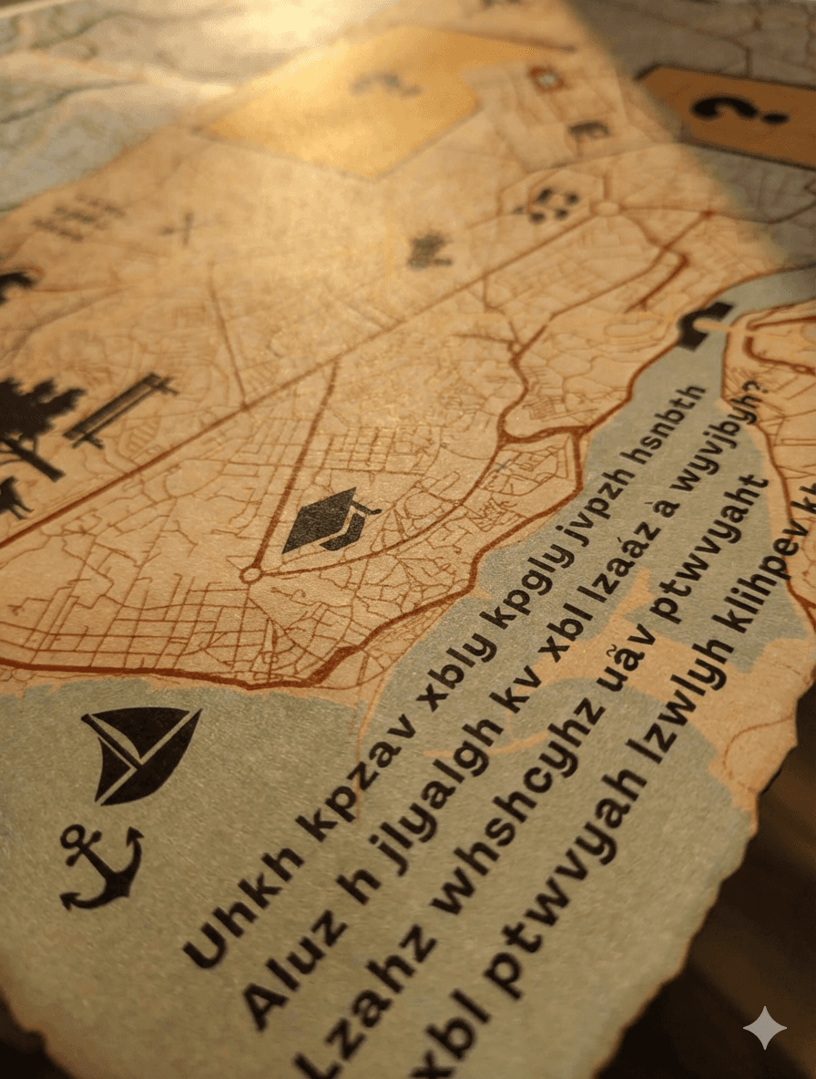 A woman with a white headband relaxing, her face illuminated by warm sunlight filtering through blinds, casting striped shadows. She has a serene and peaceful expression.