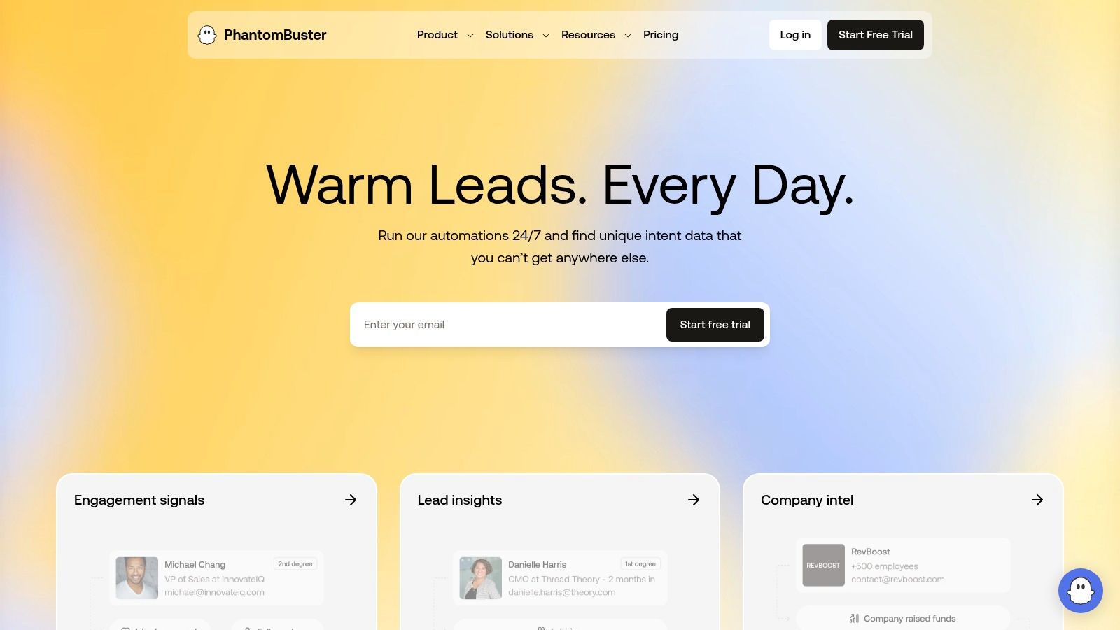 PhantomBuster workflow builder for lead generation