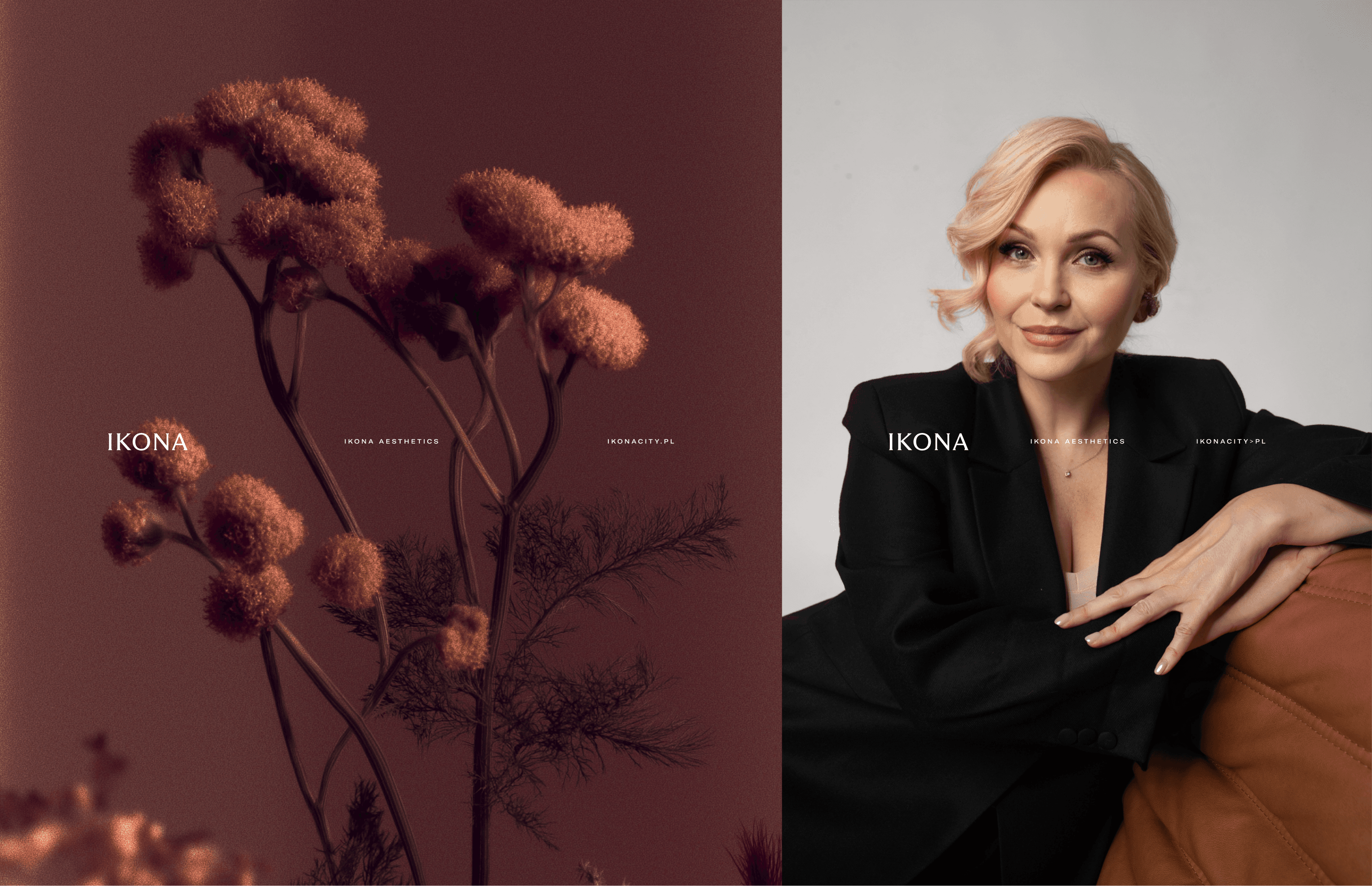 Brand mark showcased in creative format